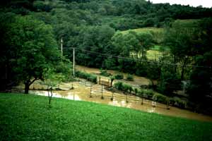 Überschwemmung im Valea Vinului