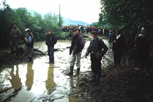 Überschwemmung im Valea Vinului